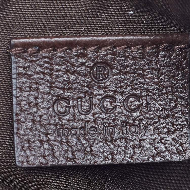 مملوكة مسبقًا Gucci Beige/Brown GG Canvas and Leather Zip Pouch