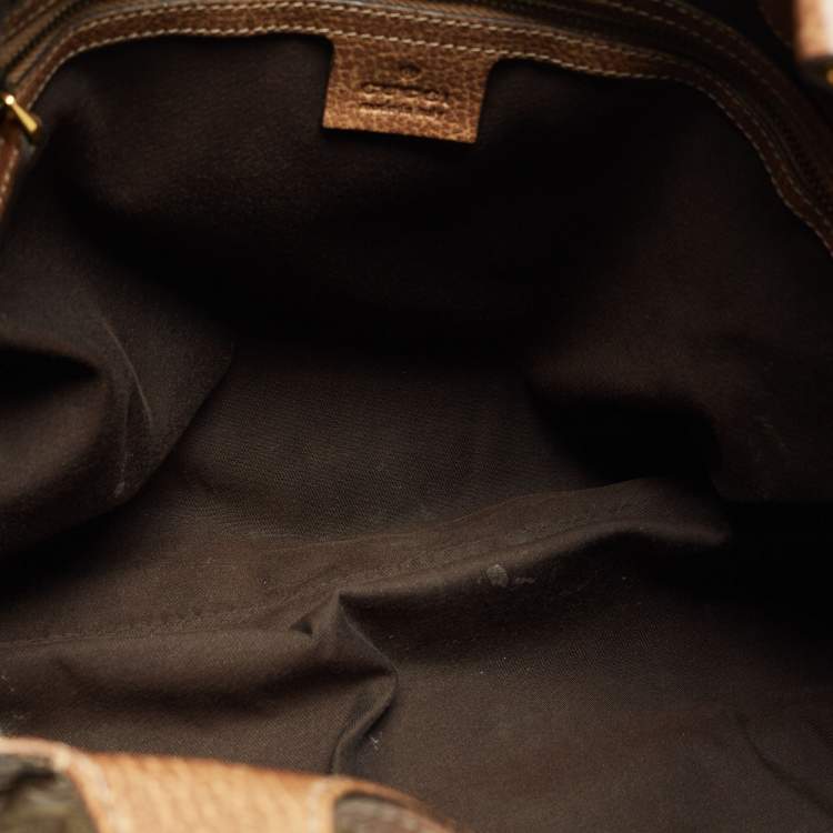 مملوكة مسبقًا Gucci Beige/Brown GG Canvas and Leather Large New Pelham Shoulder Bag