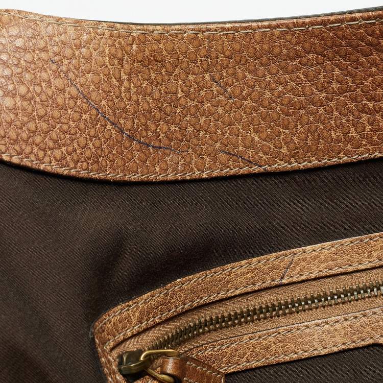 مملوكة مسبقًا Gucci Beige/Brown GG Canvas and Leather Large New Pelham Shoulder Bag
