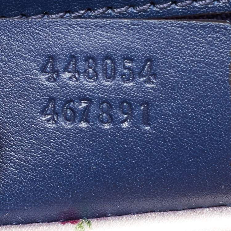 مملوكة مسبقًا Gucci Blue Matelassé Denim and Leather Small GG Marmont Tote