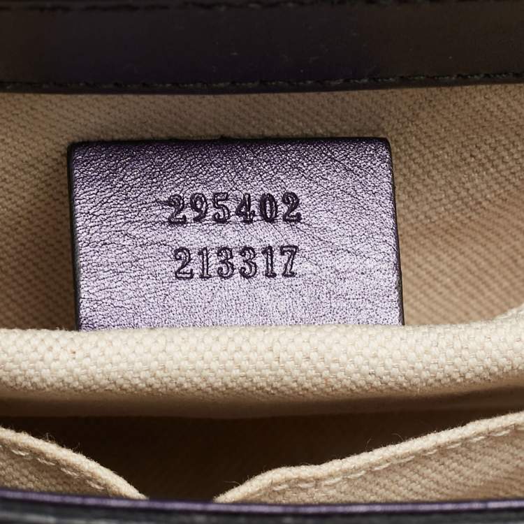 Pre Owned Gucci Purple Guccissima Patent Leather Medium Emily Chain Shoulder Bag