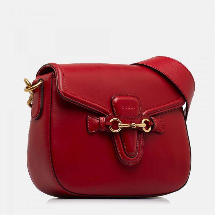 Pre Owned Gucci Leather Lady Web Crossbody Bag