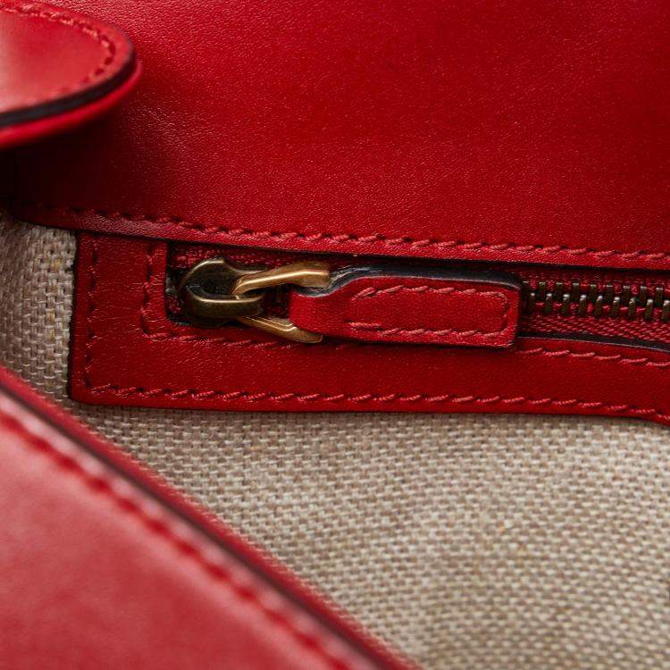 Pre Owned Gucci Leather Lady Web Crossbody Bag
