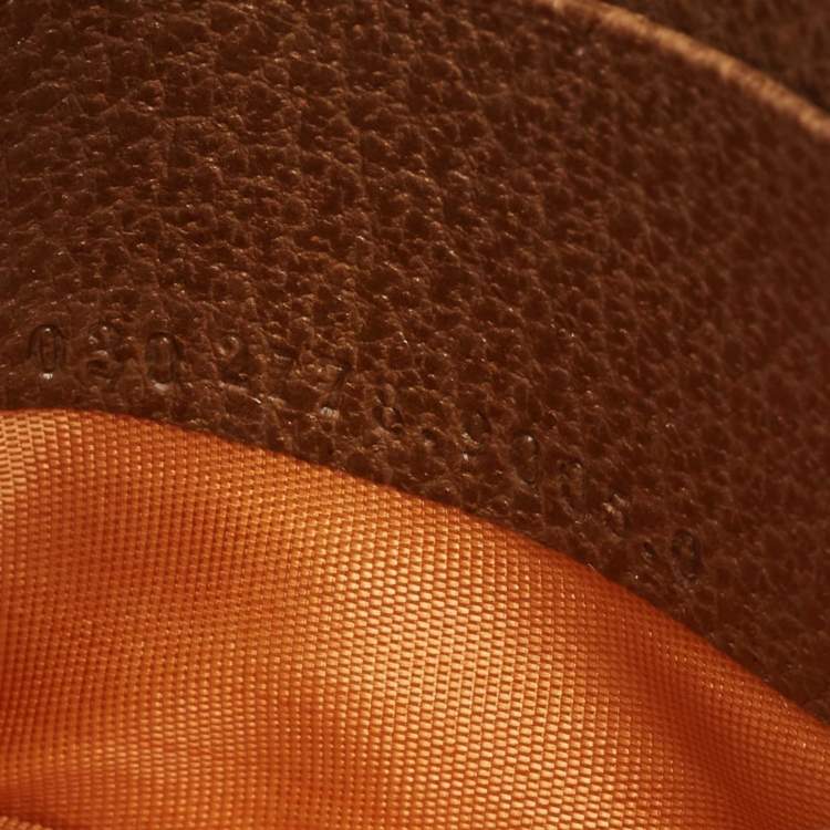 Pre Owned Gucci Brown Leather Slim Card Holder
