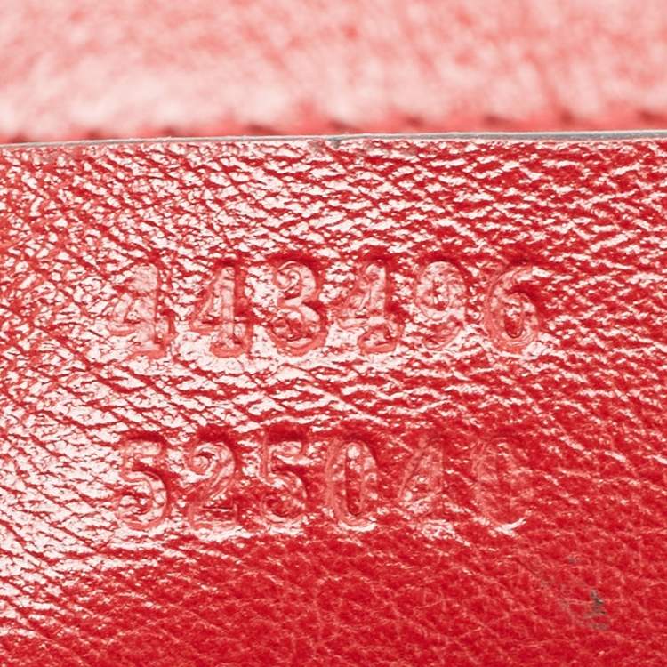 Pre Owned Gucci Black/Red Diagonal Quilt Leather Medium GG Marmont Torchon Shoulder Bag