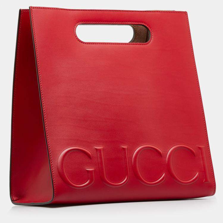 Gucci Red Leather Medium Linea XL Tote Gucci TLC