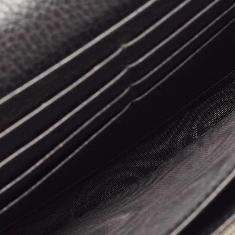 Pre Owned Gucci Black Leather Dionysus Crystals Wallet On Chain