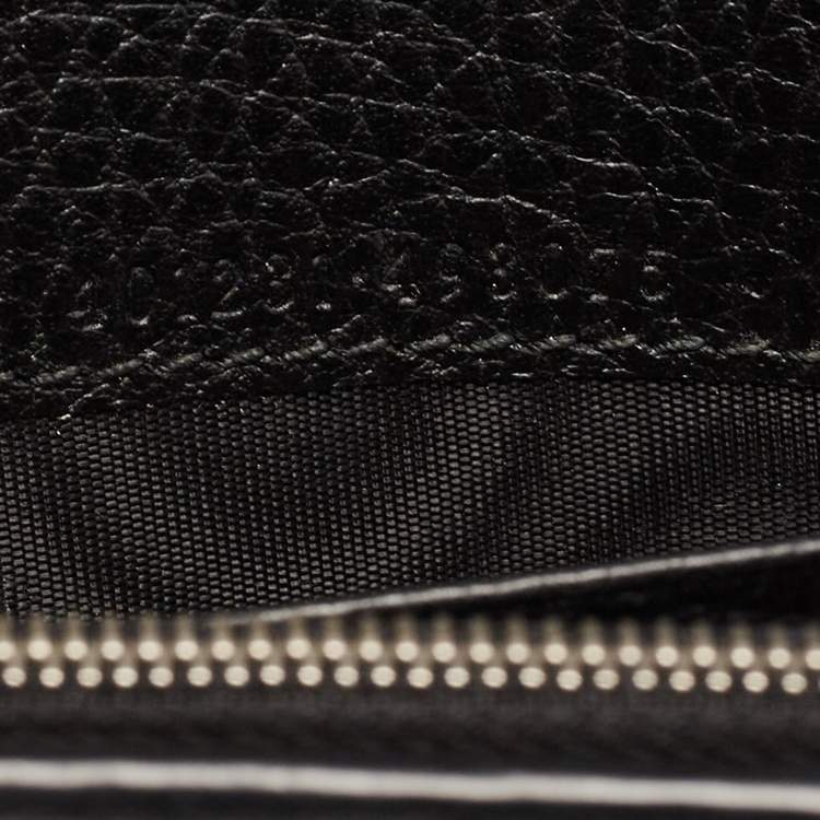 Pre Owned Gucci Black Leather Dionysus Crystals Wallet On Chain