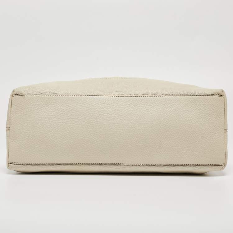 Pre Owned Gucci Off-White Leather Medium Chain Soho Shoulder Bag