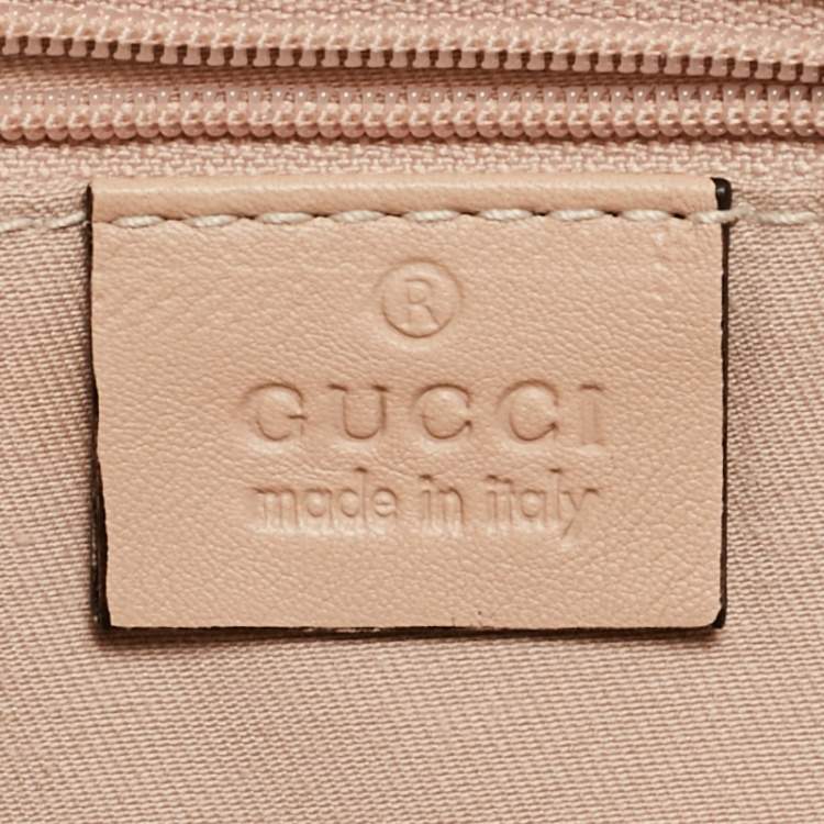 Pre Owned Gucci Beige GG Canvas and Leather New Britt Satchel