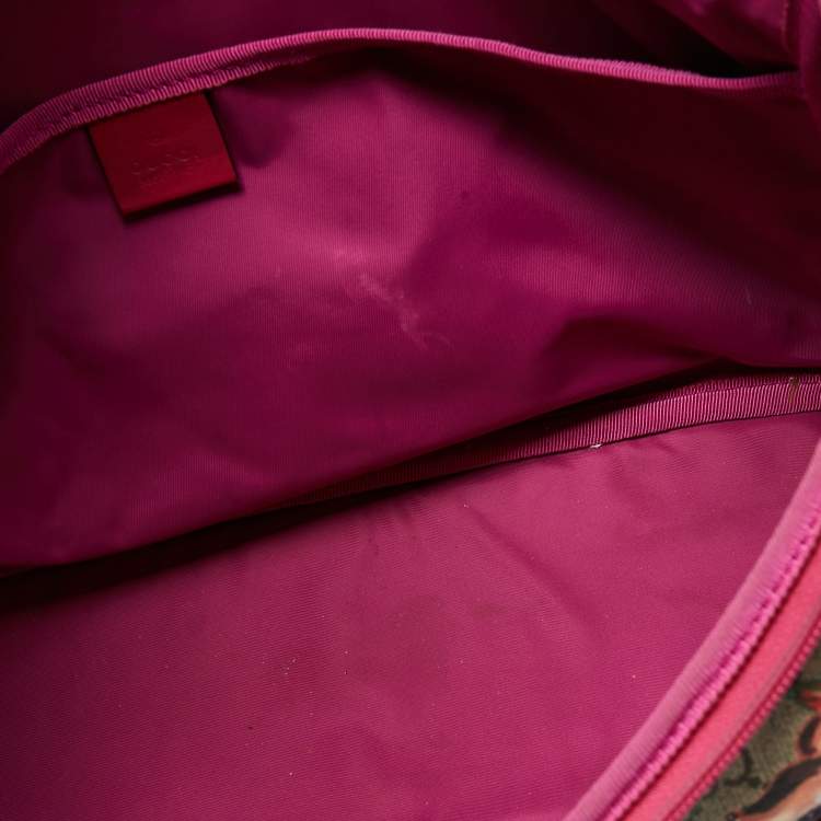 Pre Owned Gucci Beige/Ebony Fawn Print GG Canvas Original Baby Changing Bag