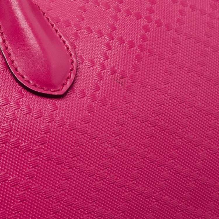مملوكة مسبقًا Gucci Fuchsia Diamante Leather Dome Satchel