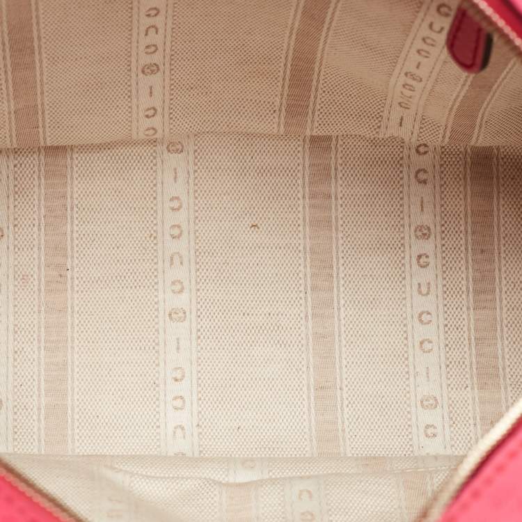 مملوكة مسبقًا Gucci Fuchsia Diamante Leather Dome Satchel