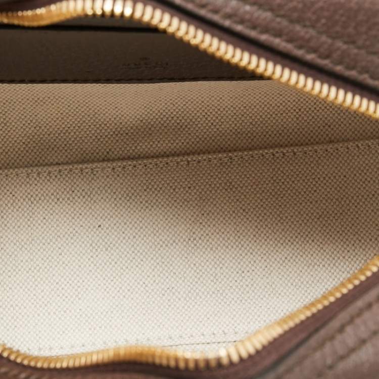 Pre Owned Gucci Beige/Brown GG Supreme Canvas and Leather Mini Ophidia Satchel