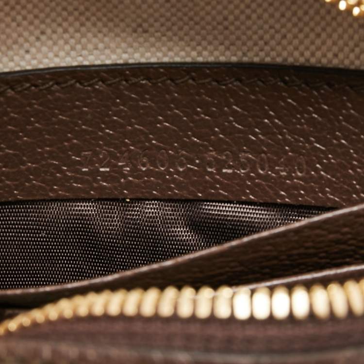 Pre Owned Gucci Beige/Brown GG Supreme Canvas and Leather Mini Ophidia Satchel