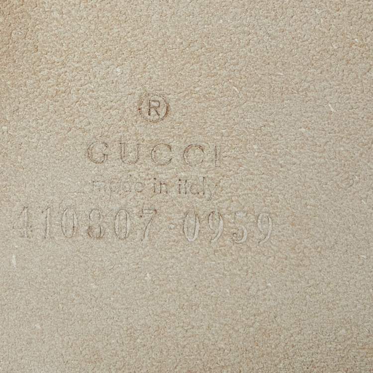 Pre Owned Gucci Old Rose GG Supreme Blooms Canvas and Suede Zip Pouch