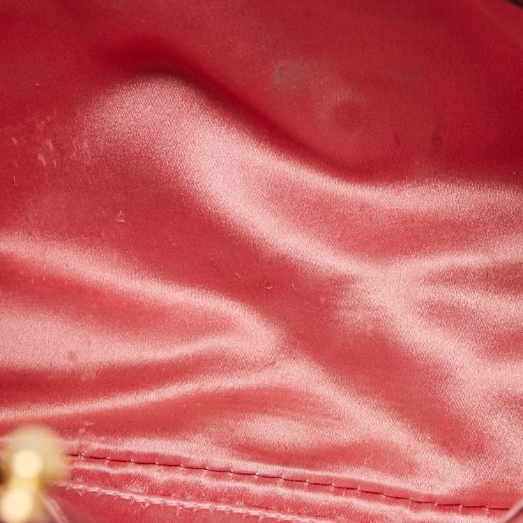 Pre Owned Gucci Purple Matelassé Velvet Small GG Marmont Shoulder Bag