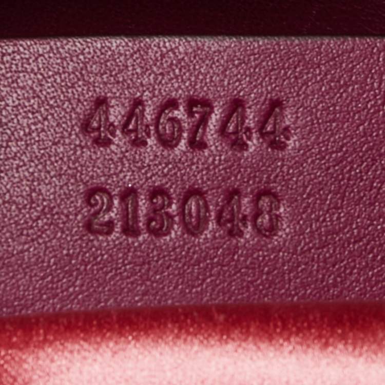 Pre Owned Gucci Purple Matelassé Velvet Small GG Marmont Shoulder Bag