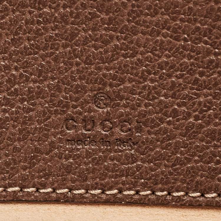 Pre Owned Gucci Beige/Brown GG Supreme Canvas and Leather Ophidia Crossbody Bag