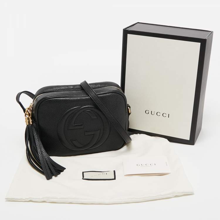 Pre Owned Gucci Black Leather Small Soho Disco Shoulder Bag