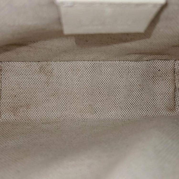 Pre Owned Gucci Beige/Ivory GG Canvas and Leather Horsebit 1955 Mini Bag