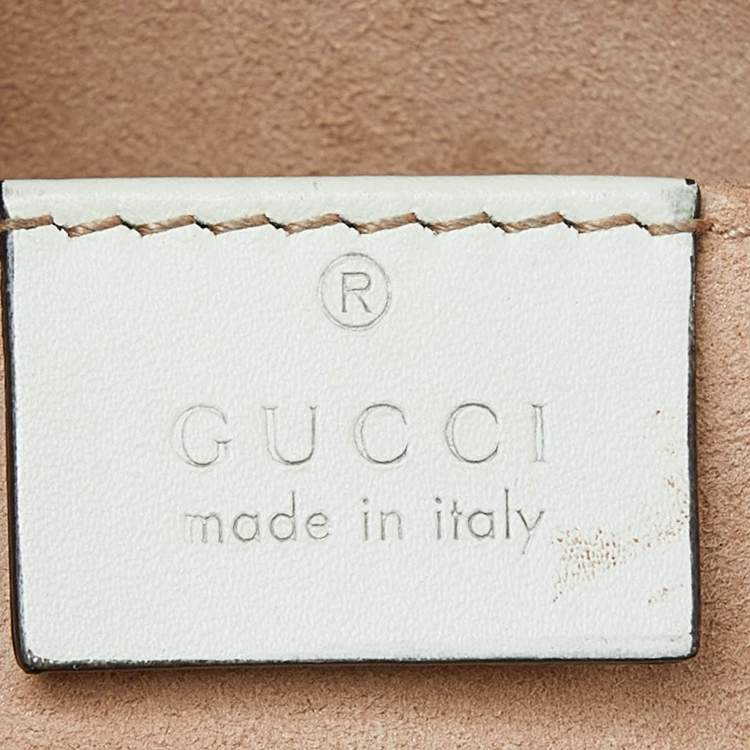 Pre Owned Gucci Beige/Off White GG Supreme Canvas and Leather Small Padlock Tote