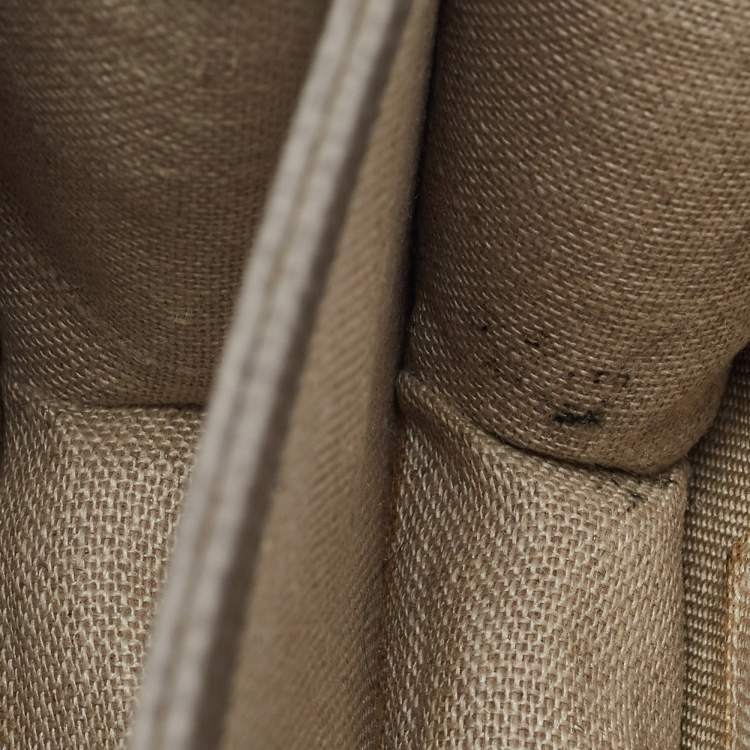 Pre Owned Gucci Grey Leather Small Interlocking G Shoulder Bag