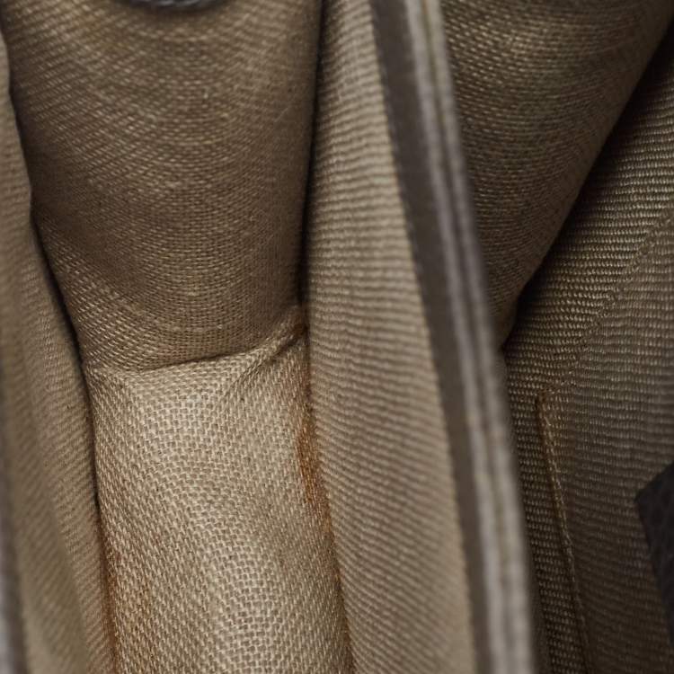 Pre Owned Gucci Grey Leather Small Interlocking G Shoulder Bag