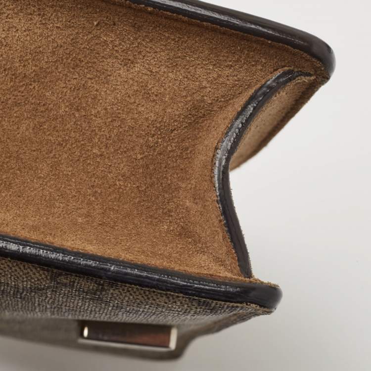 Pre Owned Gucci Beige/Ebony GG Supreme Canvas and Suede Mini Dionysus Shoulder Bag