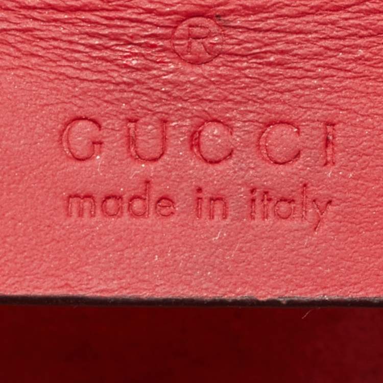 Pre Owned Gucci Beige/Red GG Supreme Canvas and Suede Mini Dionysus Shoulder Bag