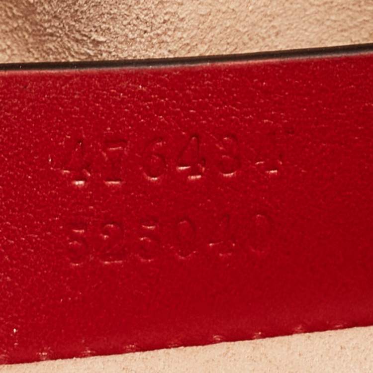 مملوكة مسبقًا Gucci Red Matelassé Leather GG Marmont Belt Bag