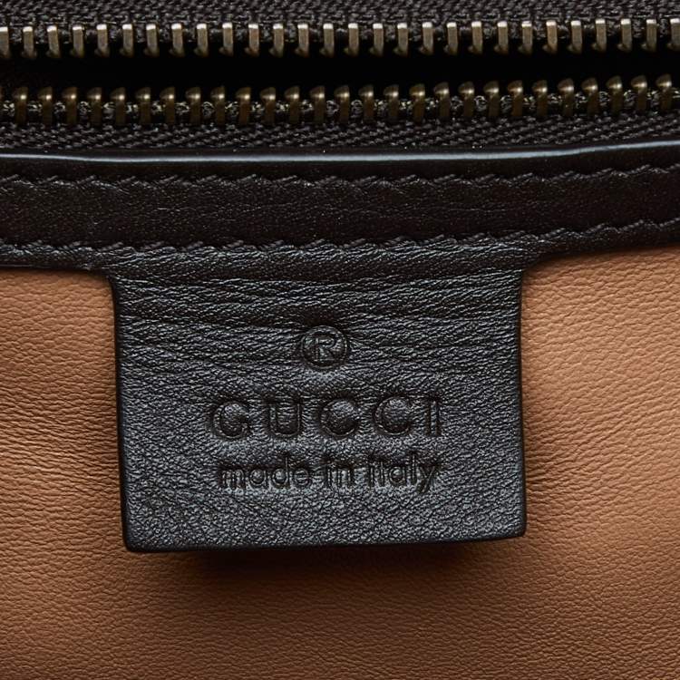 Pre Owned Gucci Brown Watersnake Leather Osiride Top Handle Bag