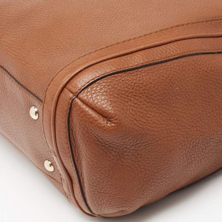 Pre Owned Gucci Brown Leather Large Bella Hobo