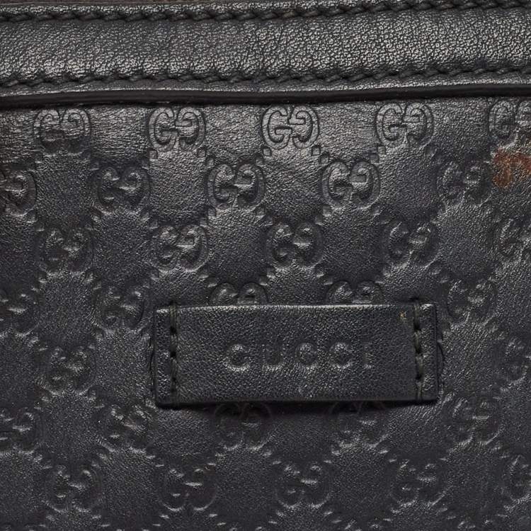 Pre Owned Gucci Black Microguccissima Leather Mini Nice Dome Bag