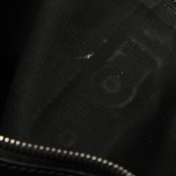 Pre Owned Gucci Black GG Imprime Canvas and Leather Medium Joy Boston Bag