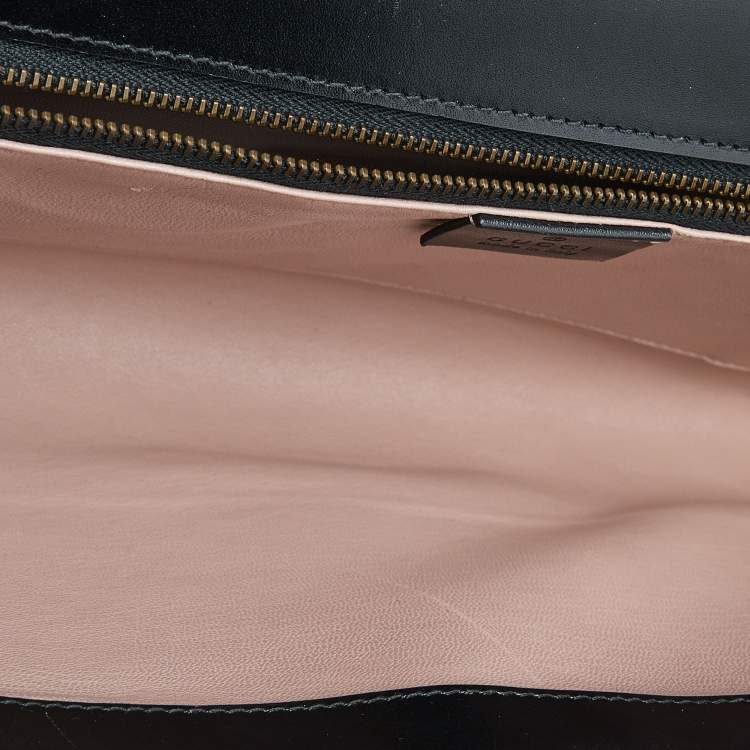 مملوكة مسبقًا Gucci Brown/Black Leopard Print Calfhair and Leather Lady Buckle Clutch