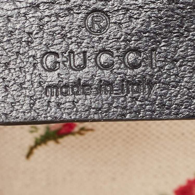 Pre Owned Gucci Black Leather Medium Embroidered Web Dionysus Shoulder Bag