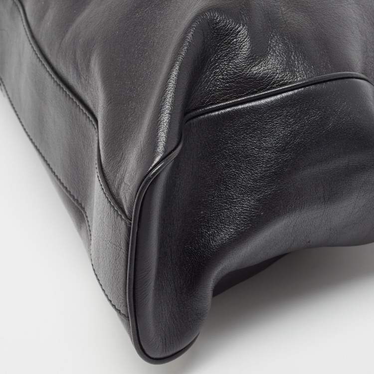 Pre Owned Gucci Black Leather XL Re(Belle) Weekender