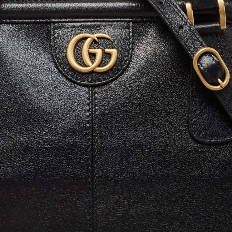 Pre Owned Gucci Black Leather XL Re(Belle) Weekender
