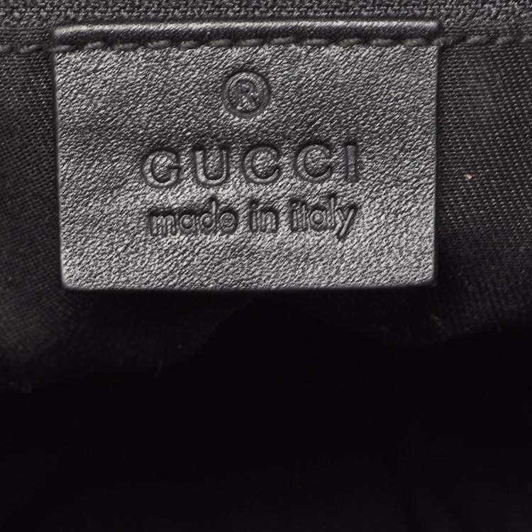 Pre Owned Gucci Black Leather Abbey D-Ring Shoulder Bag