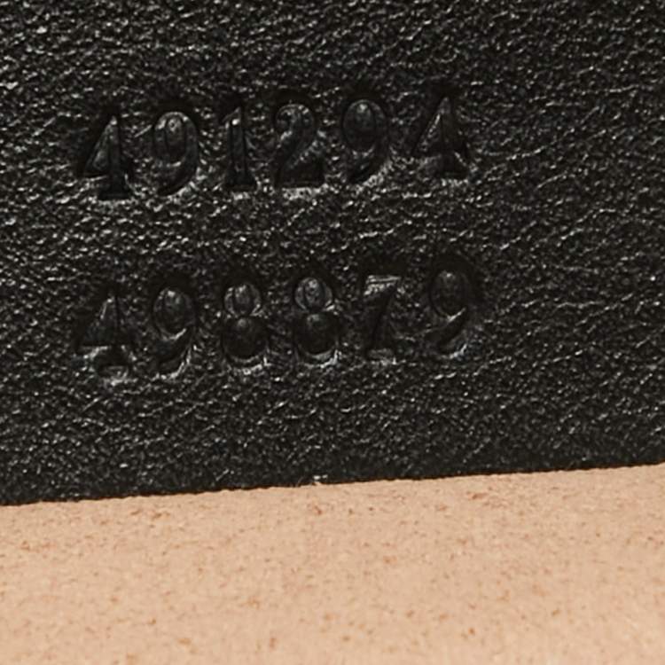 Pre Owned Gucci Black Matelassé Leather GG Marmont Belt Bag