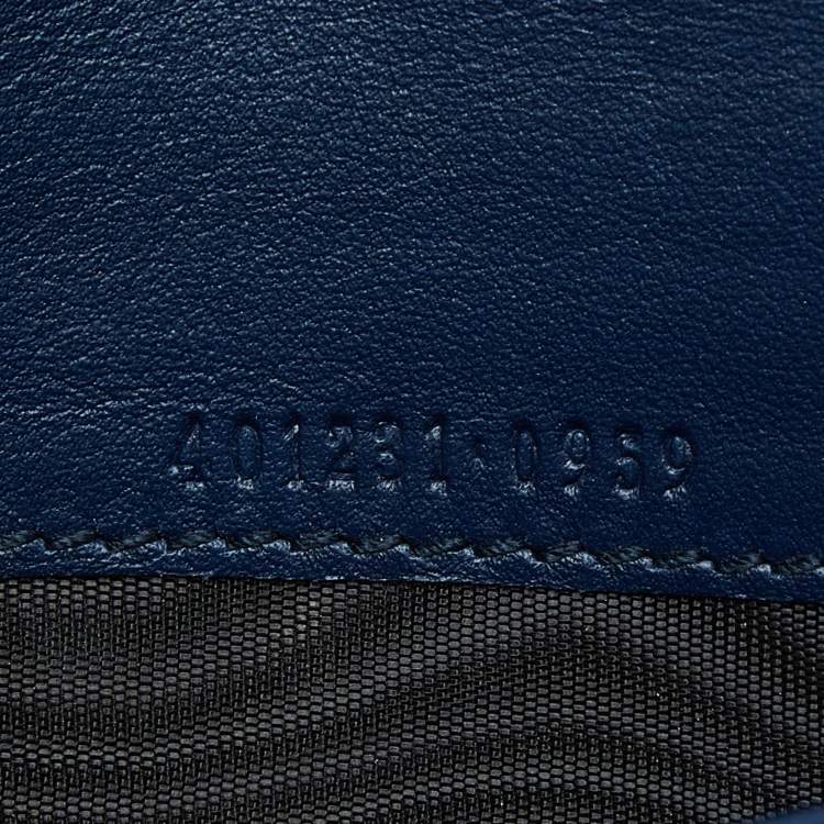 Pre Owned Gucci Teal GG Velvet and Leather Dionysus Wallet On Chain