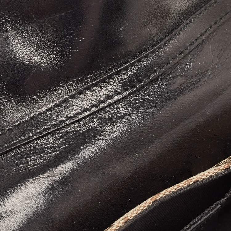 Pre Owned Gucci Tri Color GG Canvas and Leather Horsebit Chain Pochette