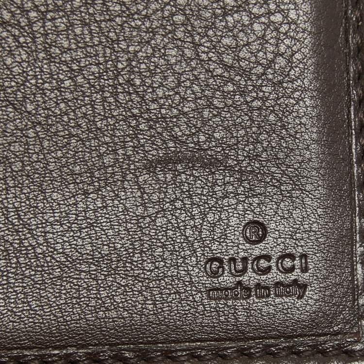 Pre Owned Gucci Choco Brown Guccissima Leather Bree Continental Wallet