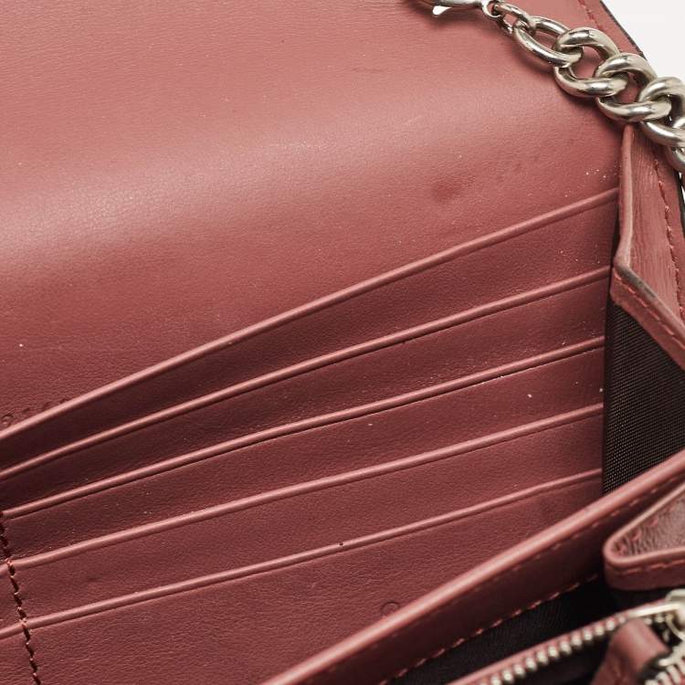 مملوكة مسبقًا Gucci Blue/Beige GG Blooms Supreme Canvas and Leather Dionysus Wallet On Chain