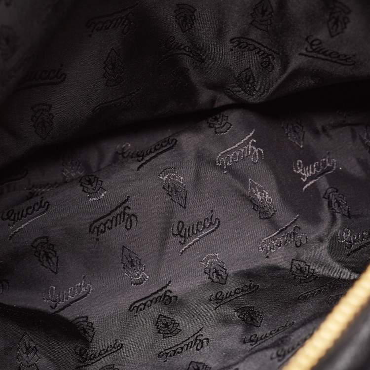 Pre Owned Gucci Black Leather Large Darwin Convertible Backpack