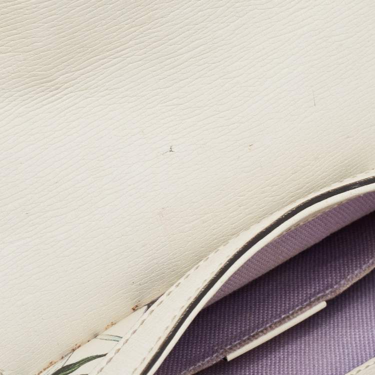 Pre Owned Gucci Multicolor Floral Printed Leather Small Nice Shoulder Bag