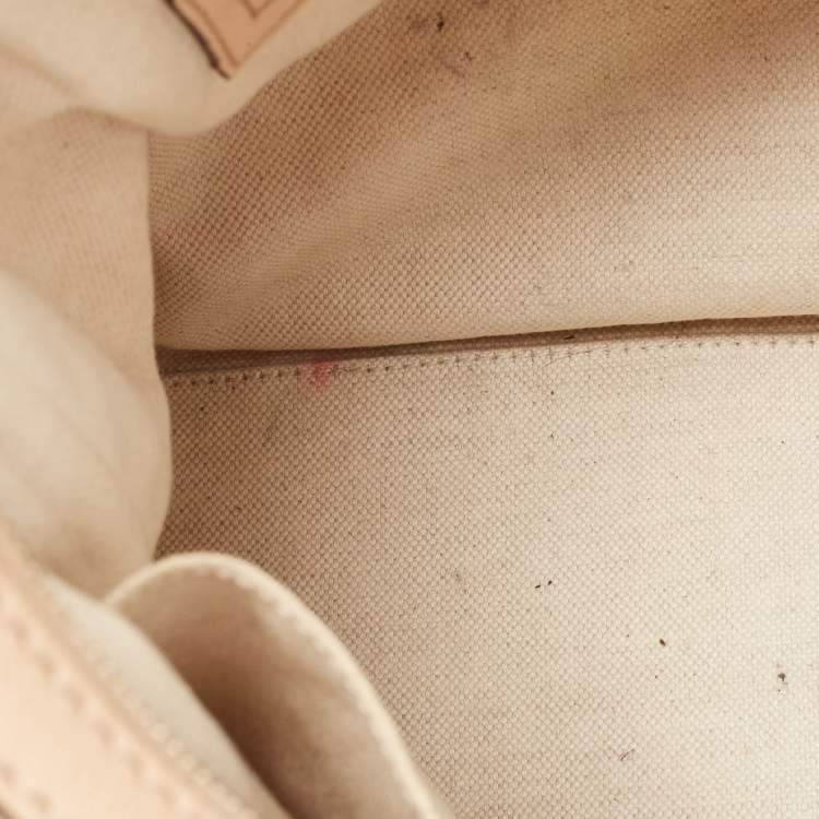 Pre Owned Gucci Beige/Metallic Pink GG Canvas and Leather Medium Lovely Hobo