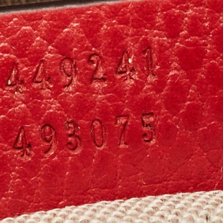 مملوكة مسبقًا Gucci Beige/Red GG Canvas and Leather Small Bree Tote