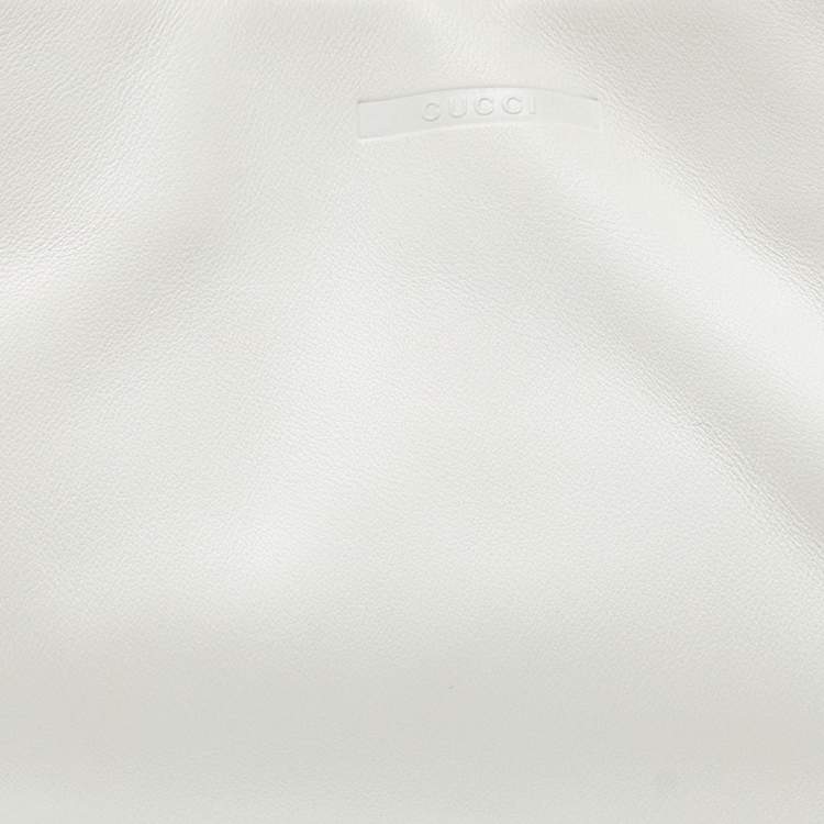 Pre Owned Gucci Off White Leather Hobo